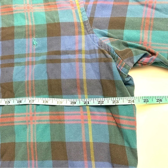 Ralph lauren blue label mens blue/green plaid button down cotton‎ shirt L - Picture 5 of 10